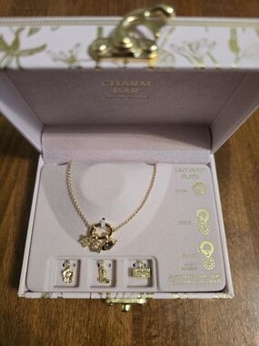 14K Gold Plate Interchangeable Necklace in Gold- Cowgirl Theme